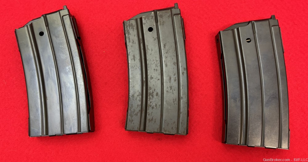 3x Ruger Mini-14 Magazines 223 556 Metal Factory LE Restricted Marking Used-img-1