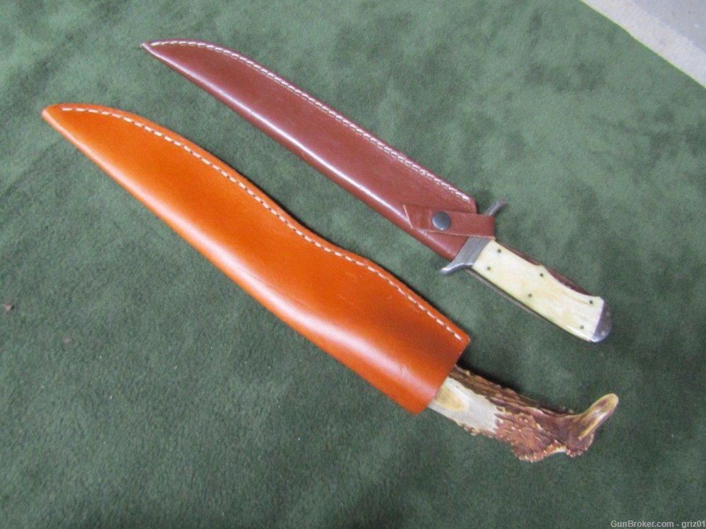 2 Custom American made Long Knives in Damascus Steel non-Import-img-4