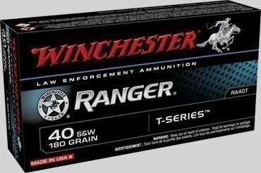 500rds Winchester Ranger™ LE Talon RA40T .40 S&W JHP 180 grains T series-img-1
