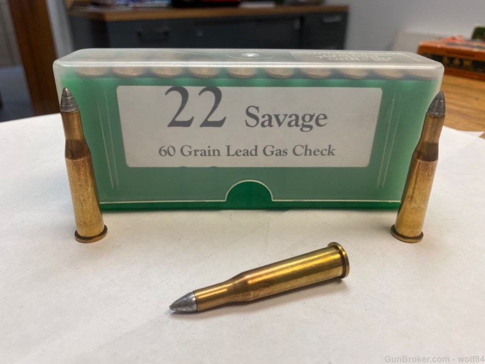 22 Savage High Power  60 gr Gas Check Bullet -img-0