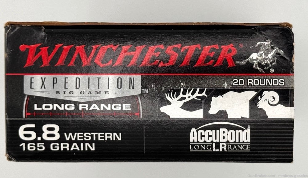 Winchester Expedition BIG Game Long Range 6.8 Western 165GR S68WLR- 20 RDS-img-1