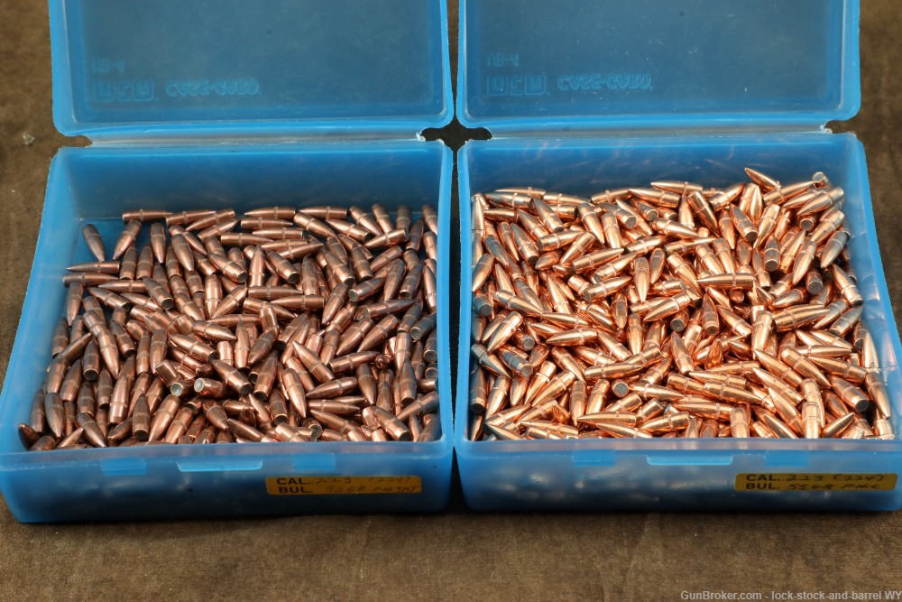 Approximately 753x Assorted 223 Cal. .224" 55 Gr. FMJBT Bullets -img-4