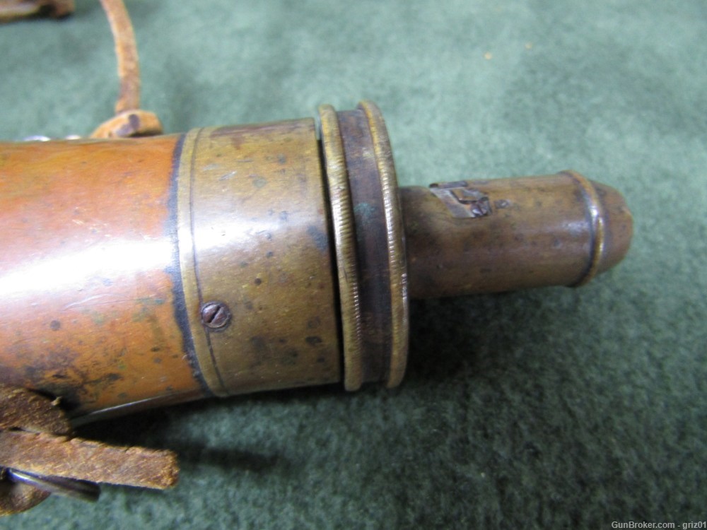 Antique Buffalo Powder Horn and “American” Flask -img-12