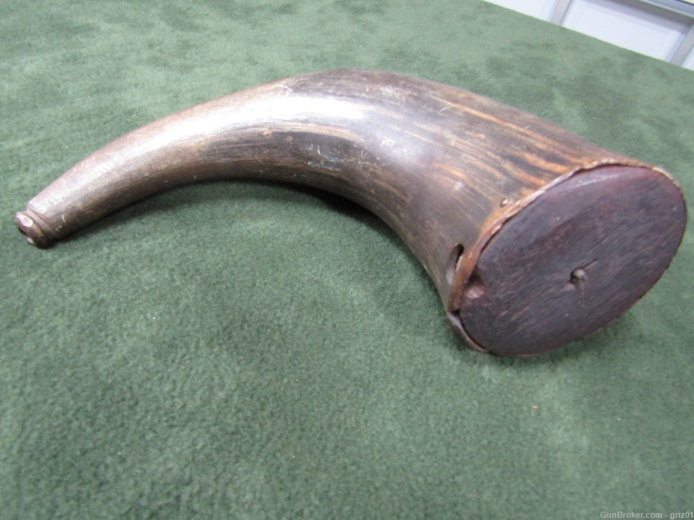 Antique Buffalo Powder Horn and “American” Flask -img-4