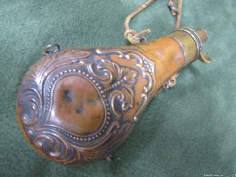 Antique Buffalo Powder Horn and “American” Flask -img-6