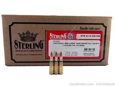 1000 Round Century Arms Sterling Brass Case 7.62x39 123gr FMJ 8698779967604