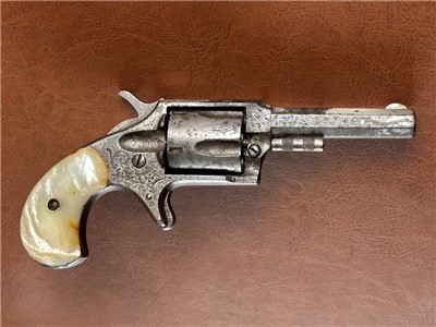 Lee Arms Co. Red Jacket No. 3 Pocket Revolver Engraved Nickel Pearl .32 RF 