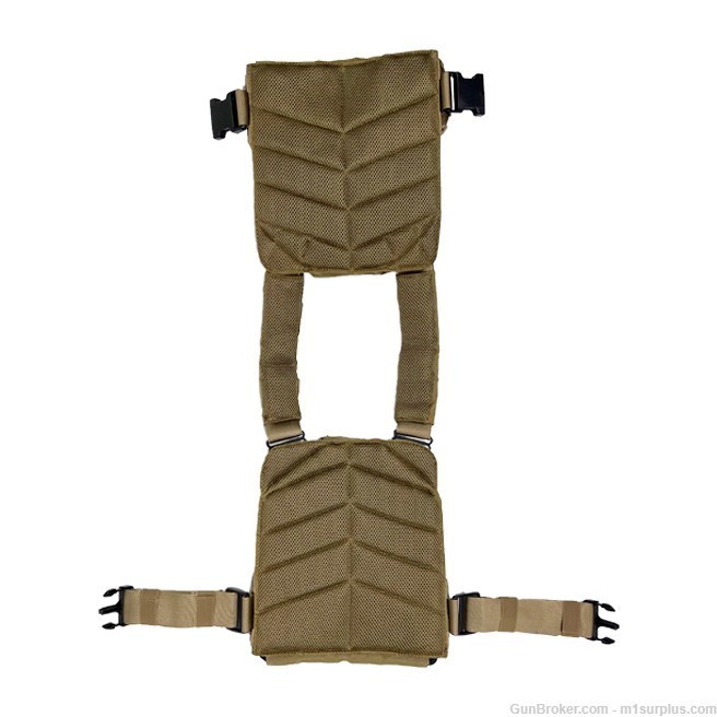 VISM Tan Laser Cut MOLLE Plate Carrier Vest w/ Mag Pouches for 5.56 AR15 M4-img-3