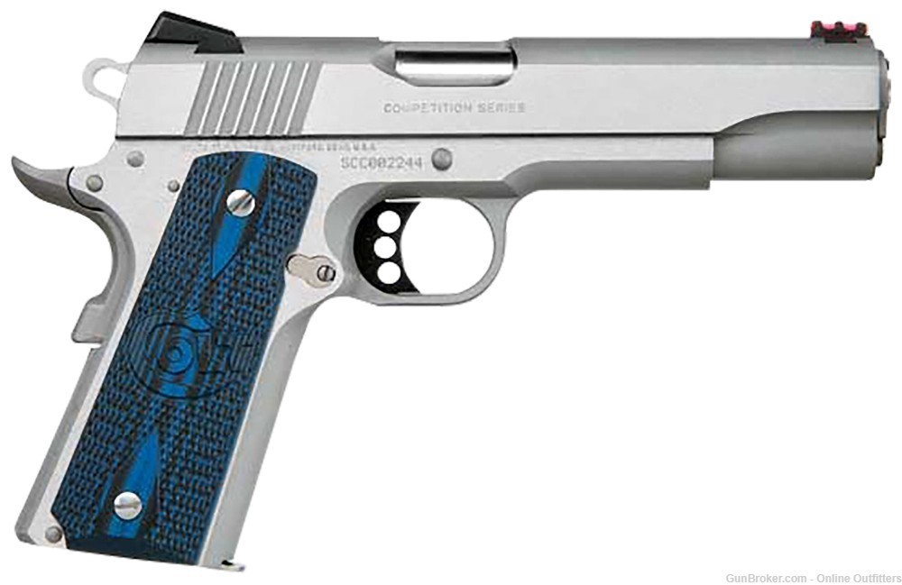 Colt 1911 Competition Government 38 Super 5" NMB 9+1 SS O1073CCS G10 Grips-img-1