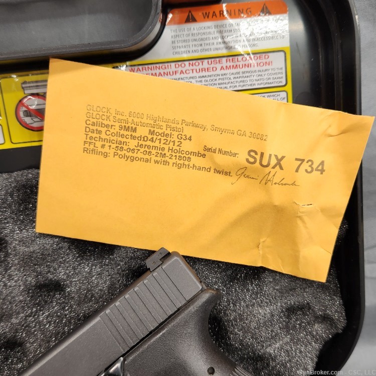 Glock 34 Gen 3 pistol 9mm with box and 2 mags-img-21