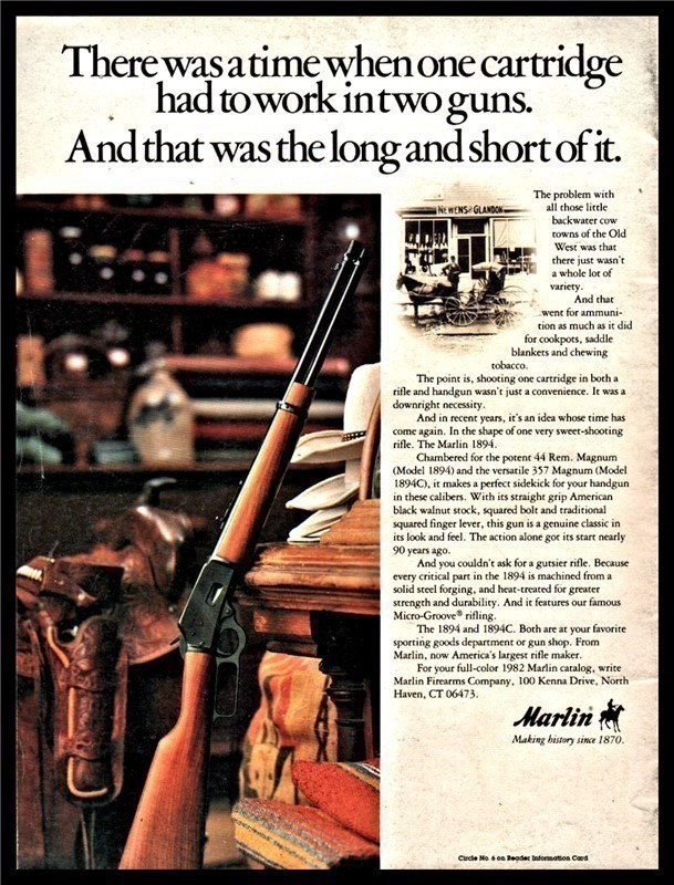 1982 MARLIN 1894 1894C Lever Action Rifle PRINT AD-img-0