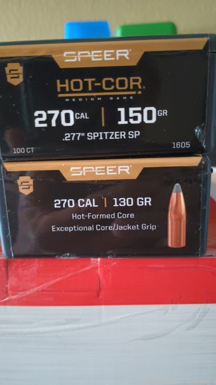 270 Cal .277 Speer Hot-Cor Bullets 200 pcs-img-2