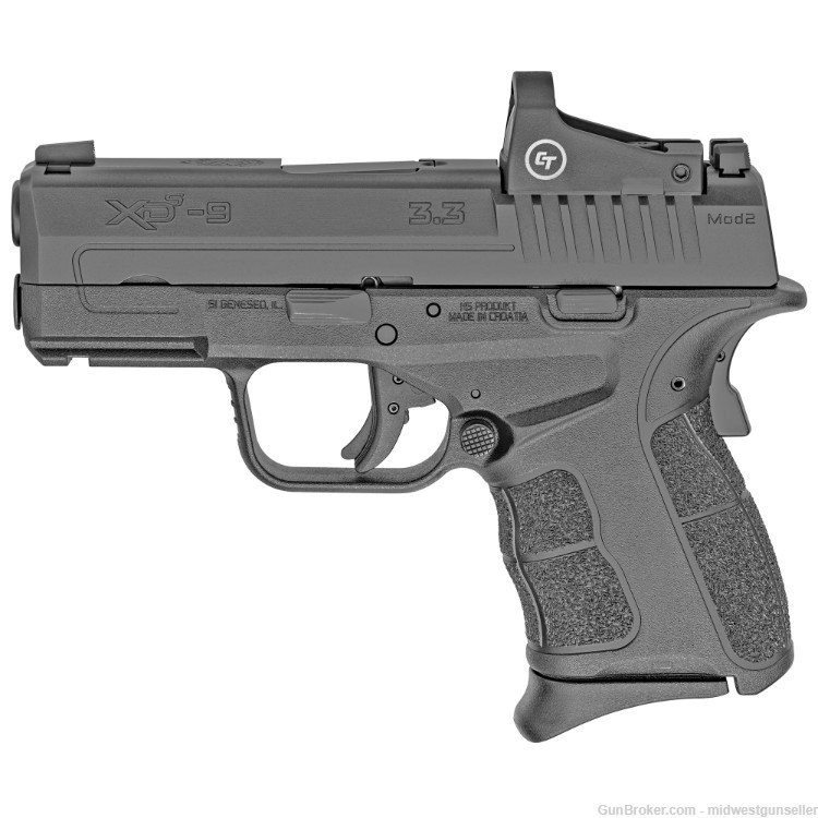 Springfield Armory XDs Mod2 OSP 9mm w/ Crimson Trace Red Dot Sight 9+1 Cap.-img-1