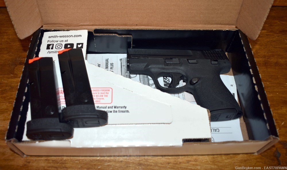Smith & Wesson M&P Shield Plus 9MM 13246 Thumb Safety Box (3) Mags-img-0