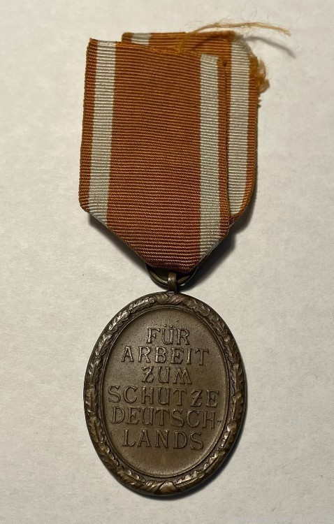  W.W. II. German Eastern Medal, “West Wall” Medal-img-1