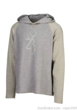 Browning Men's Pavant Hooded Tee - Heather Lichen Green - XL-img-0
