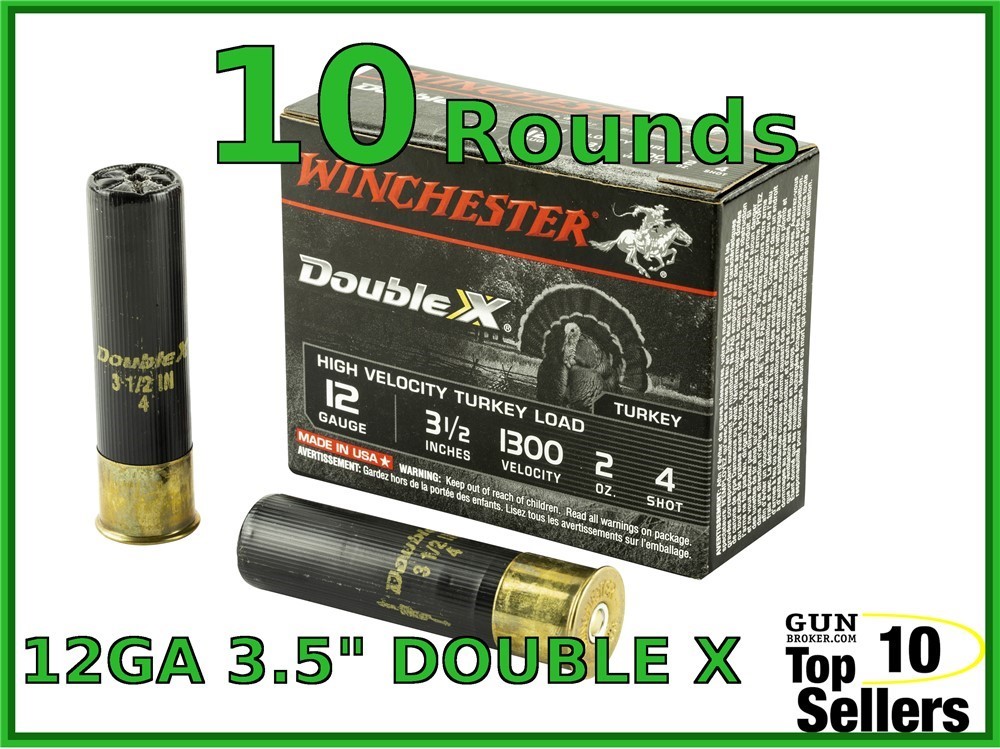 Winchester Double X 12 GA 3.5" Turkey Load STH12354 10CT-img-0
