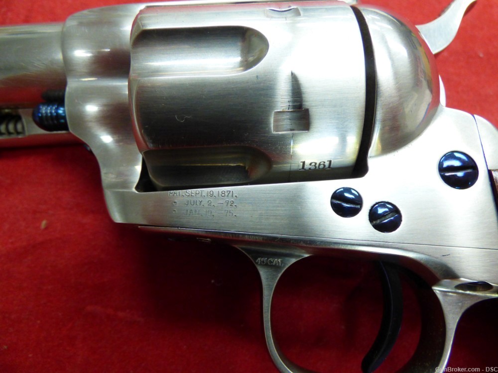 Colt SAA 1st Gen 7.5" Polished Nickel Matched Pair 1880 - .45LC Restored-img-27