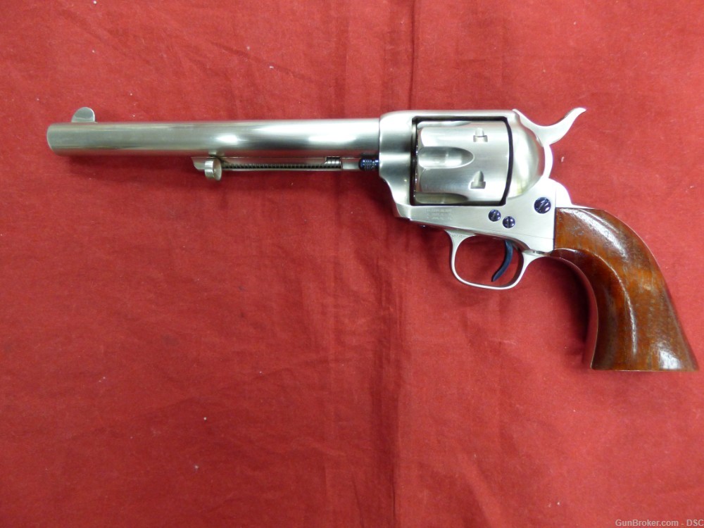 Colt SAA 1st Gen 7.5" Polished Nickel Matched Pair 1880 - .45LC Restored-img-1