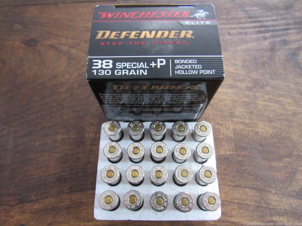 120 Rds Winchester Elite Defender 38 Special +P 130 Gr Jacketed Bonded HP-img-2