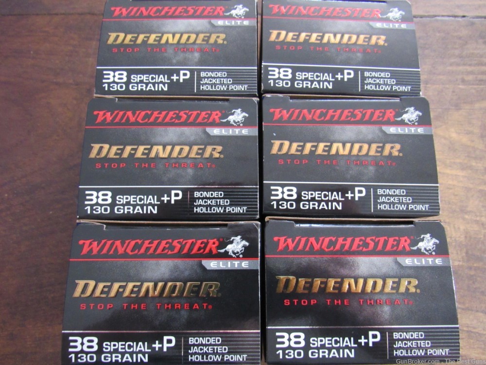 120 Rds Winchester Elite Defender 38 Special +P 130 Gr Jacketed Bonded HP-img-1