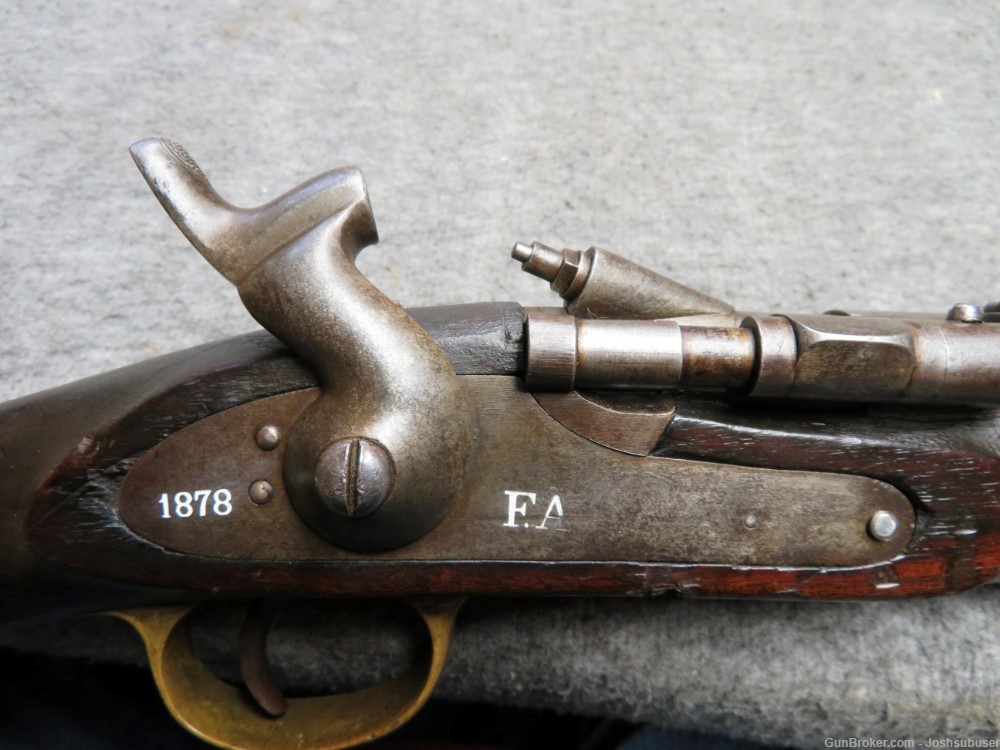 ANTIQUE PORTUGUESE SNIDER MARK III ARTILLERY CARBINE-LOCK MARKED “F.A 1878”-img-9