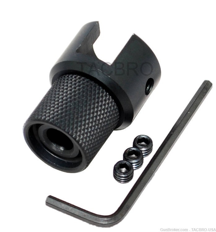TACBRO Ruger .22 Mark 1,2,3 1/2"x28 Muzzle Brake Adapter + Thread Protector-img-0