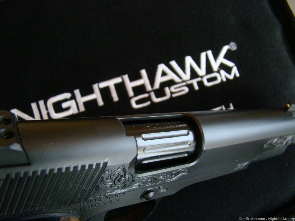 Nighthawk Custom VIP BLACK 9mm 1911 Pistol Mammoth Ivory grips fluted bbl 9-img-17
