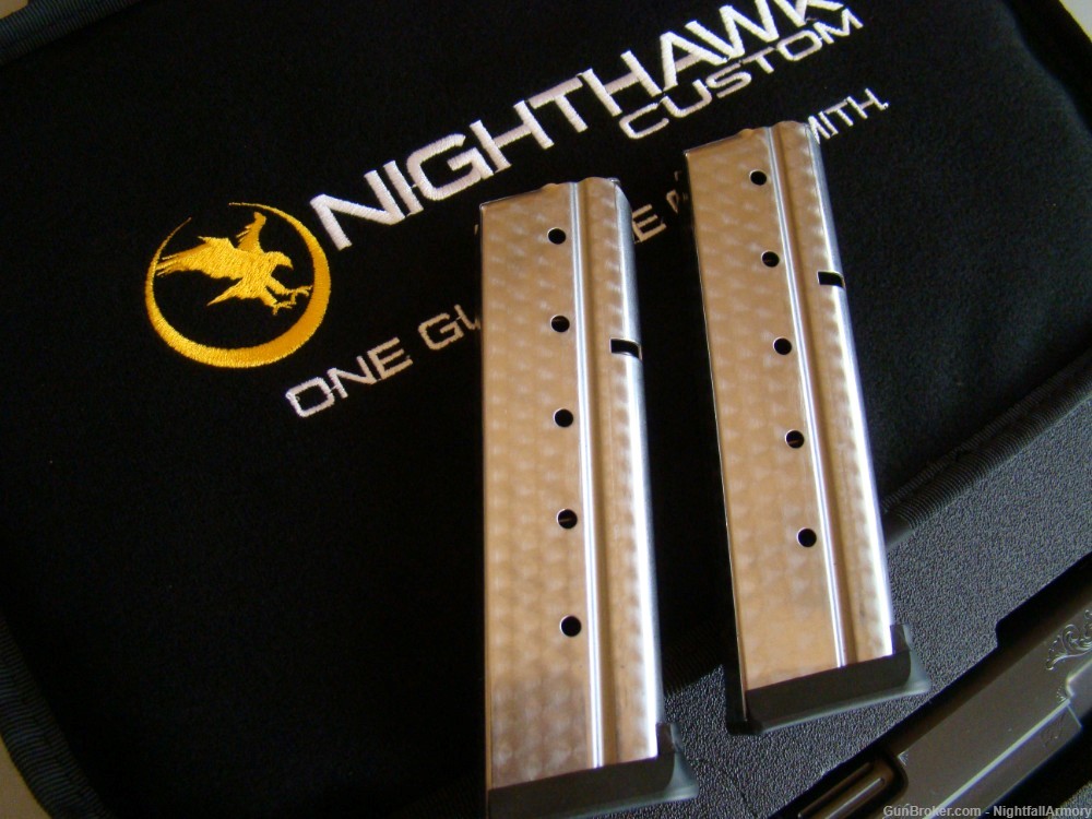 Nighthawk Custom VIP BLACK 9mm 1911 Pistol Mammoth Ivory grips fluted bbl 9-img-8