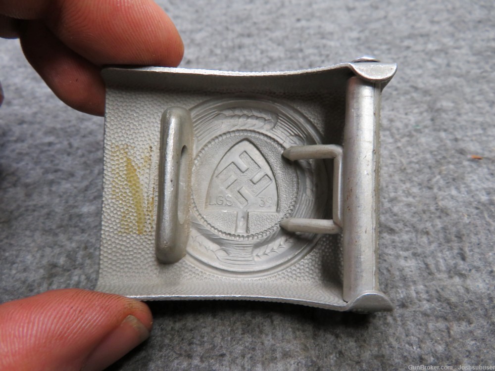 WWII GERMAN RAD LABOR CORPS BELT BUCKLE-NICE DETAIL-MARKED “L.G.S. 39”-img-3