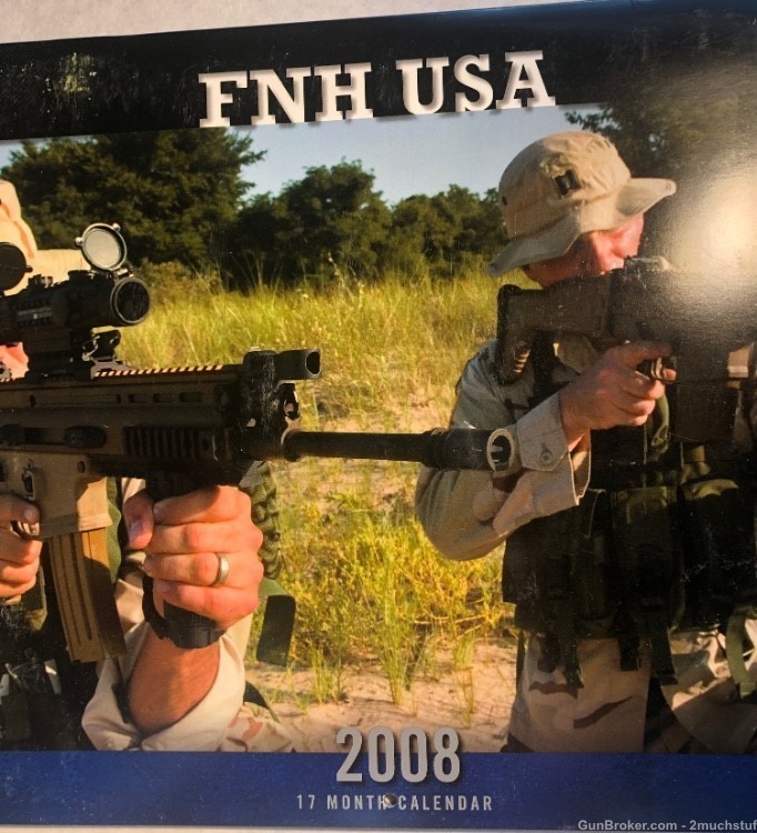 FNH USA 2009 DEALER FULL LINE Ref DECK CATALOG 2008/9 Calender FN SCAR PS90-img-4