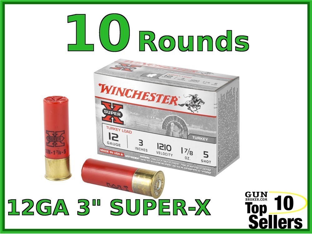 Winchester Super-X Turkey 12 GA 3" #5 Shot 12 Gauge-img-0