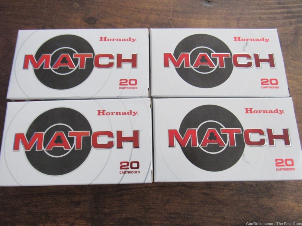 80 Round Lot Hornady 308 winchester 168 Grain BTHP Hollow Point #8097-img-0