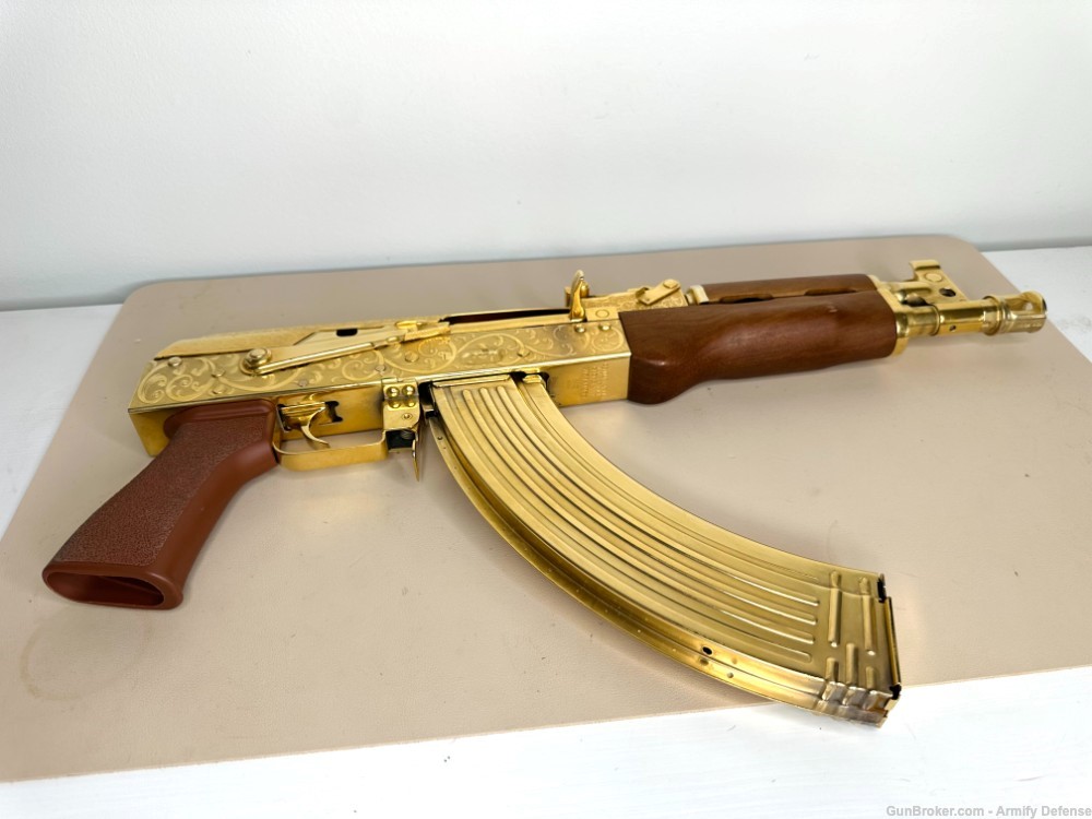24k GOLD ENGRAVED AK 47 Draco Pistol!-img-13