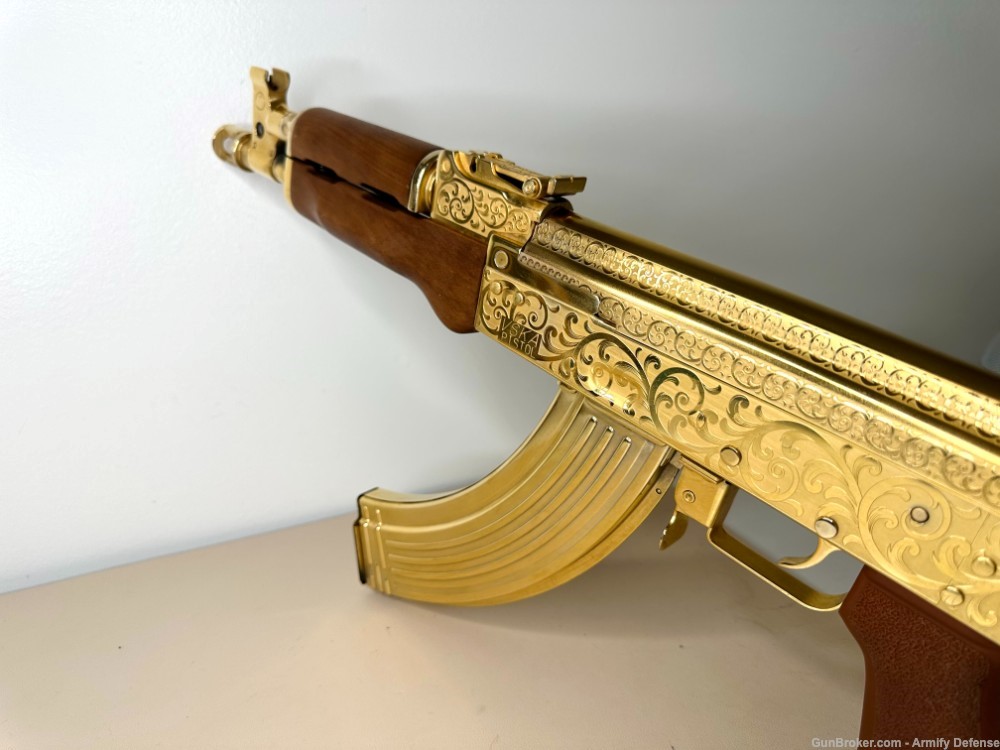24k GOLD ENGRAVED AK 47 Draco Pistol!-img-6