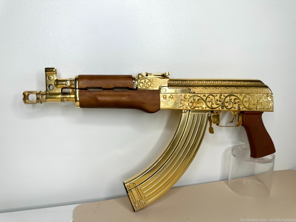 24k GOLD ENGRAVED AK 47 Draco Pistol!-img-1