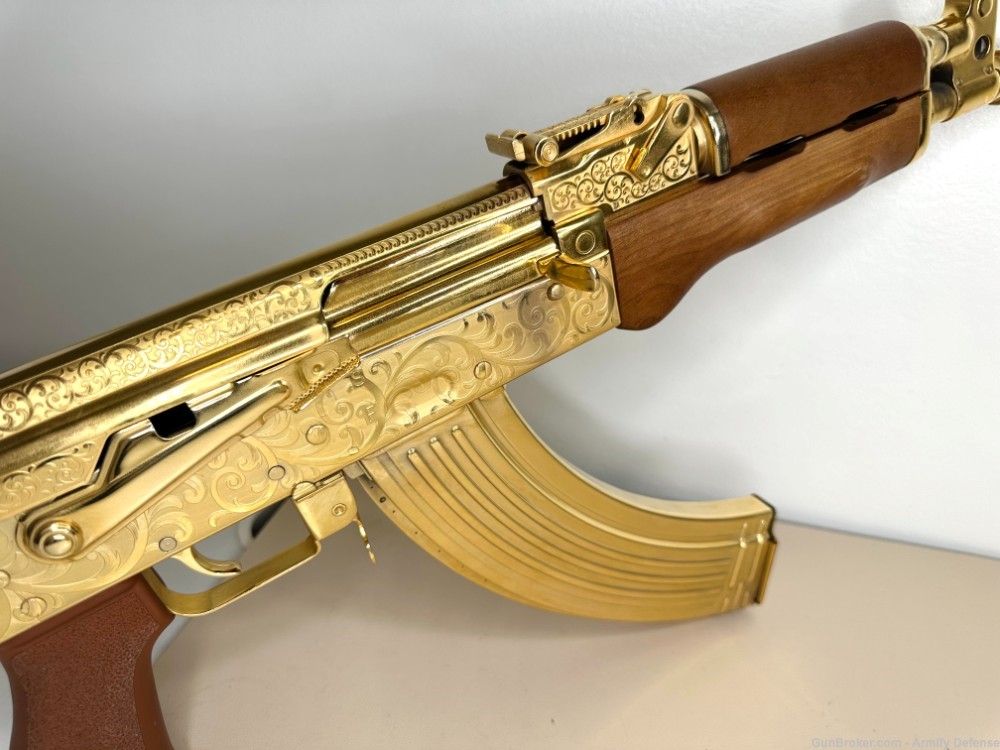 24k GOLD ENGRAVED AK 47 Draco Pistol!-img-3