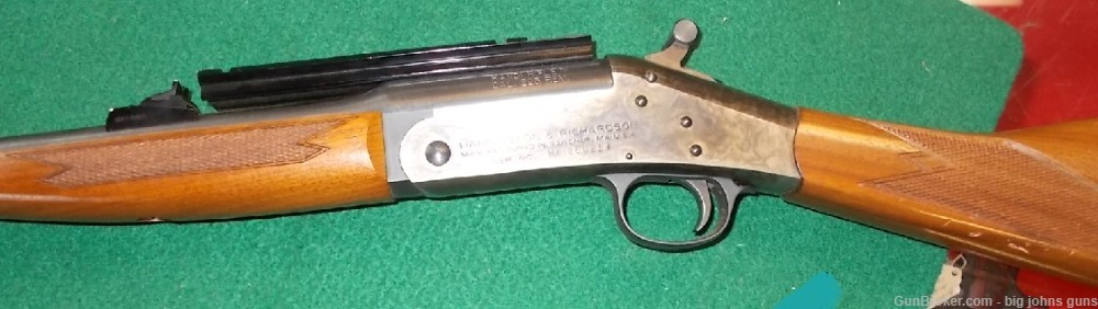 H&R Handi-Rifle .223, & .45 Colt, Walnut Stock case hardened 20 inc barrels-img-7