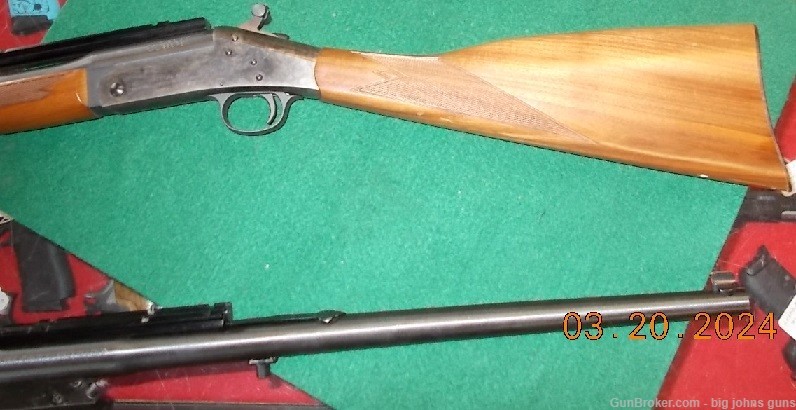 H&R Handi-Rifle .223, & .45 Colt, Walnut Stock case hardened-img-4