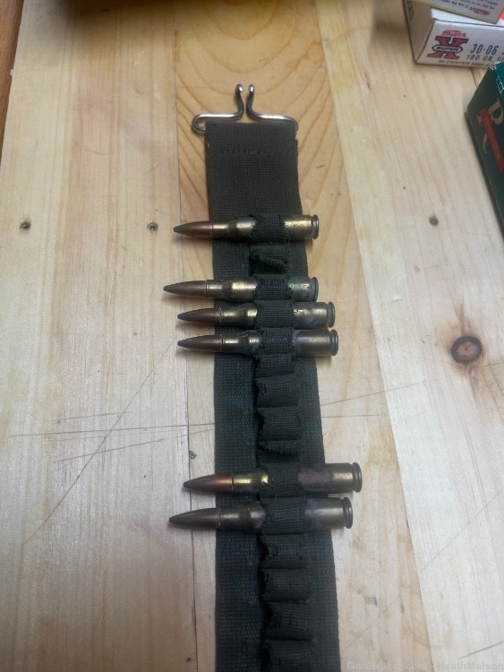Vintage military ammo belt with ammo-img-2