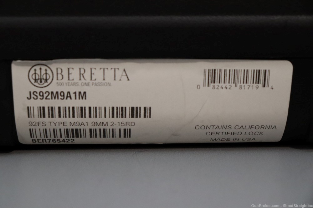 Beretta M9A1 9mm 4.9" w/case -img-19