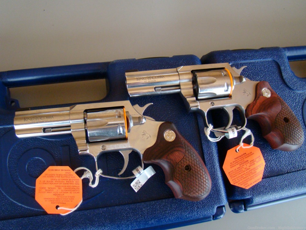 Pair of Colt King Cobra .357 MAG Revolvers 6rd SS Snake TALO Consecutive #-img-15