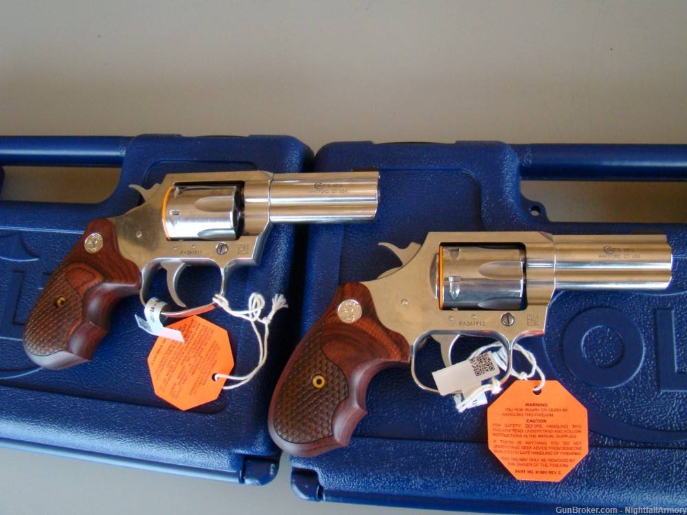 Pair of Colt King Cobra .357 MAG Revolvers 6rd SS Snake TALO Consecutive #-img-16