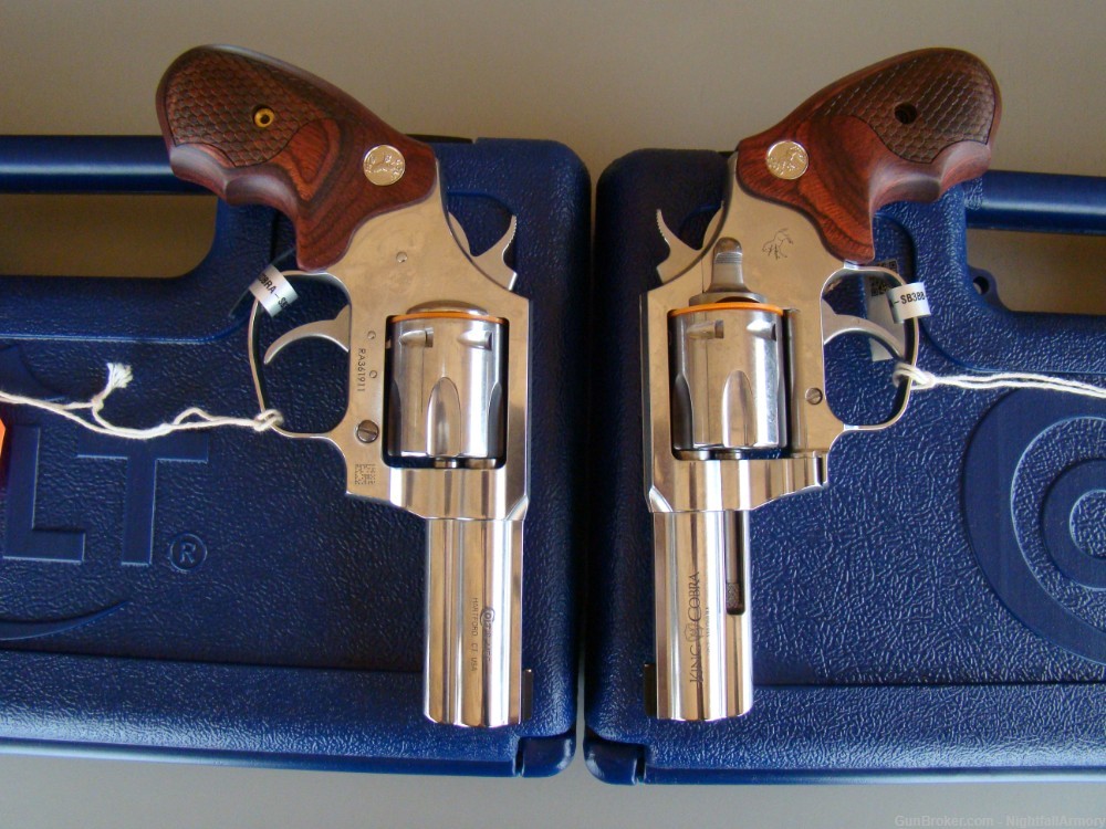 Pair of Colt King Cobra .357 MAG Revolvers 6rd SS Snake TALO Consecutive #-img-13