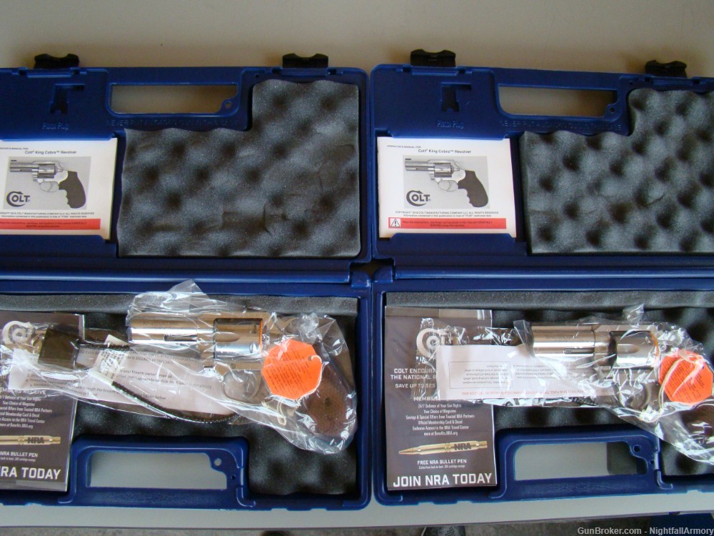 Pair of Colt King Cobra .357 MAG Revolvers 6rd SS Snake TALO Consecutive #-img-7