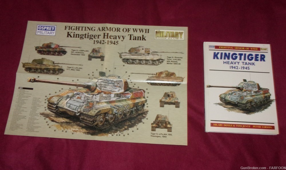 KINGTIGER HEAVY TANK 1942-1945 48 PAGE BOOK (HARDCOVER) & 18"X13" POSTER-img-0