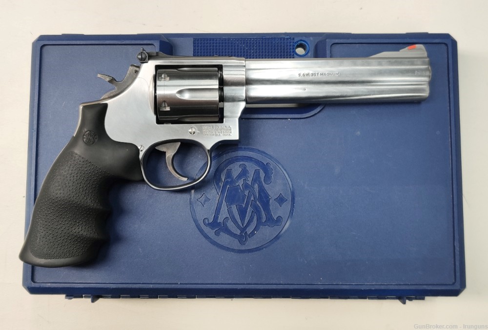 1996 Smith & Wesson 686-4 Full Lug .357 Mag Revolver Stainless 5.75" S&W-img-1