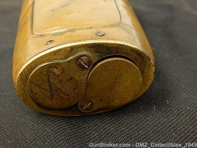 US Civil War Era Large Double Compartment Pistol Flask-img-3