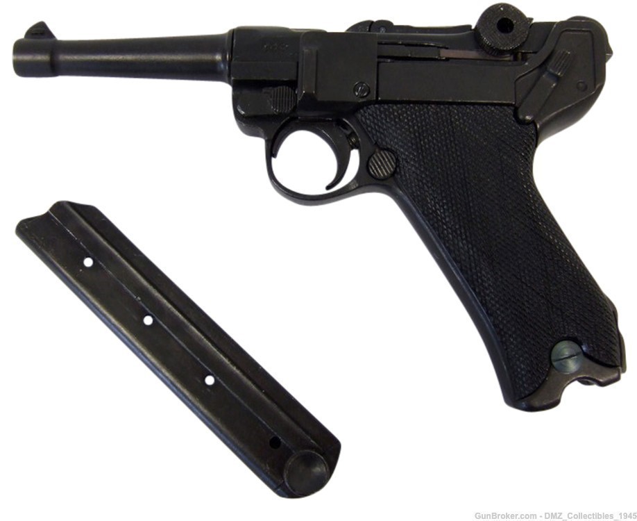 WW1 WW2 German Luger Replica Non Firing Pistol Gun-img-2
