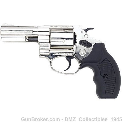 Bruni Blank Firing 9MM .38 3-Barrel Nickel Gun Pistol-img-0